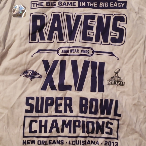 NWT NFL Baltimore Ravens Super Bowl 47 Champion Shirt - Picture 2 of 2